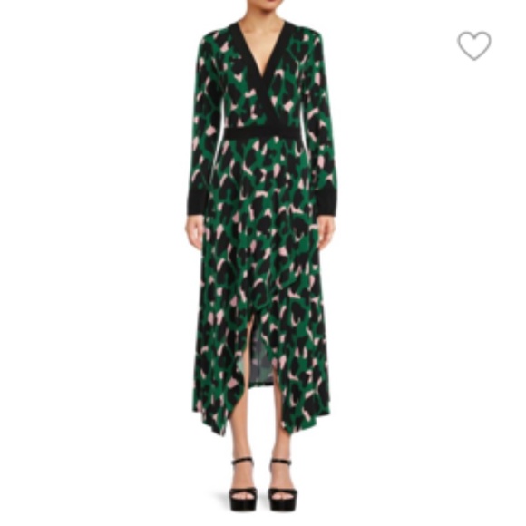 BCBGMaxAzria Dresses & Skirts - BCBG MAX AZRIA Abstract Faux Wrap Dress Size large NWT